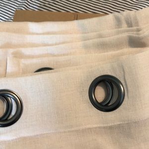 Ivory curtain panels